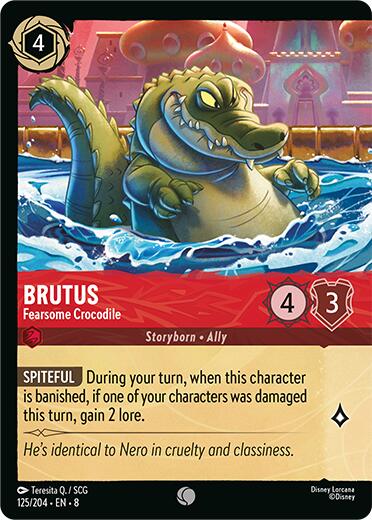 Brutus - Fearsome Crocodile (Cold Foil) (125/204) [Reign of Jafar] | Empire Gaming NC
