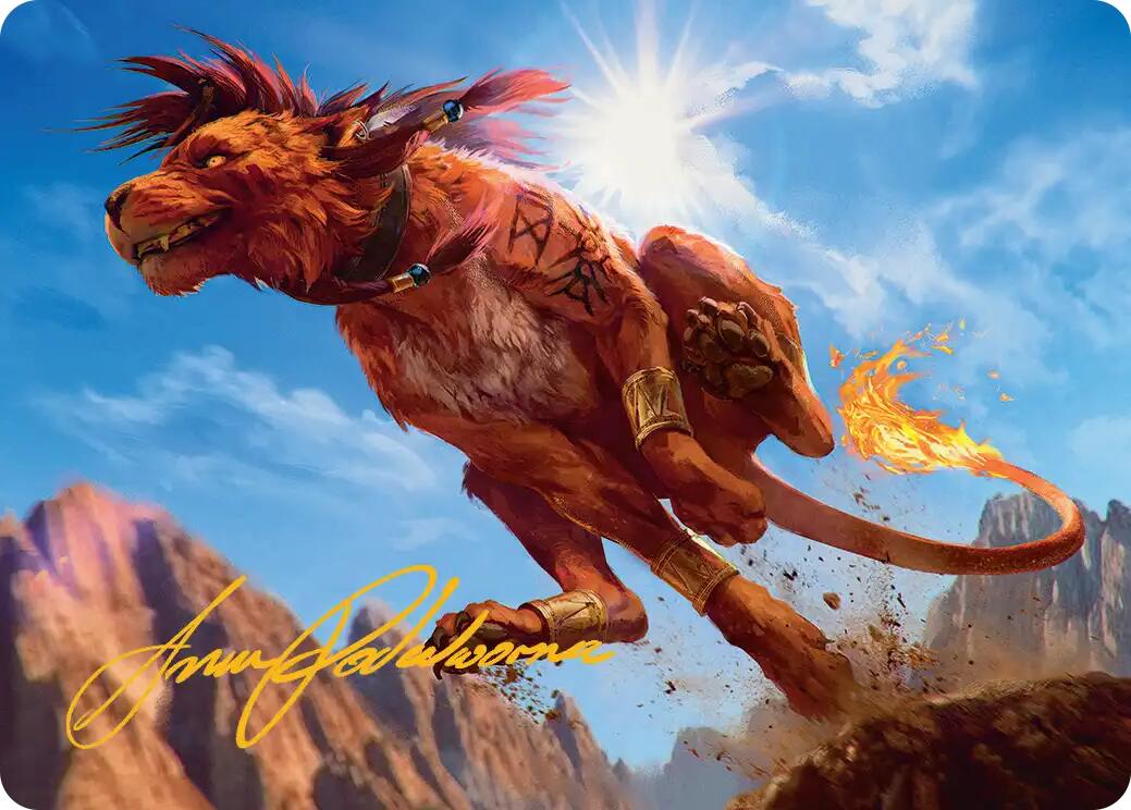 Red XIII, Proud Warrior Art Card (Gold-Stamped Signature) [FINAL FANTASY Art Series] | Empire Gaming NC