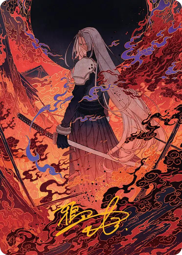 Nibelheim Aflame Art Card (Gold-Stamped Signature) [FINAL FANTASY Art Series] | Empire Gaming NC