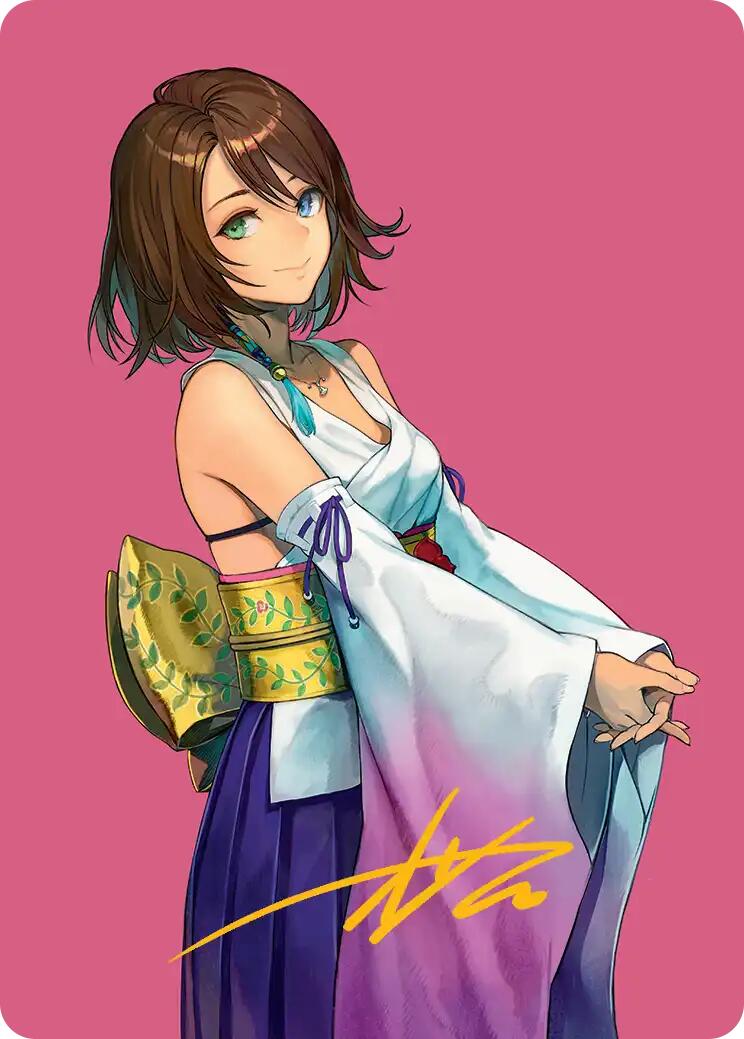 Yuna, Hope of Spira Art Card (Gold-Stamped Signature) [FINAL FANTASY Art Series] | Empire Gaming NC