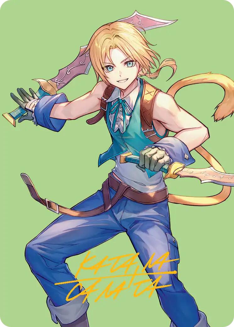Zidane, Tantalus Thief Art Card (Gold-Stamped Signature) [FINAL FANTASY Art Series] | Empire Gaming NC