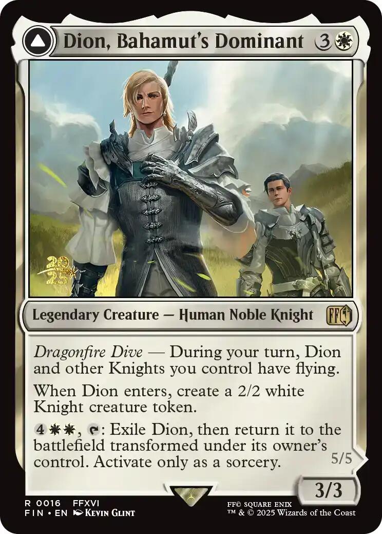 Dion, Bahamut's Dominant // Bahamut, Warden of Light [FINAL FANTASY Prerelease Promo] | Empire Gaming NC