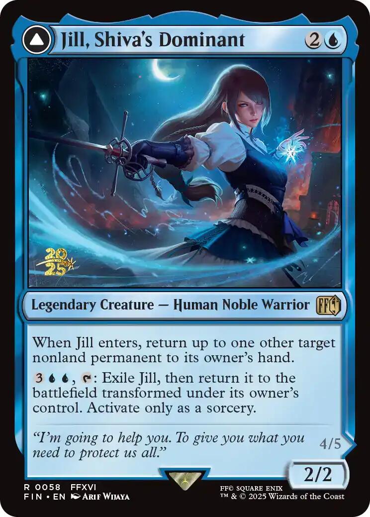 Jill, Shiva's Dominant // Shiva, Warden of Ice [FINAL FANTASY Prerelease Promo] | Empire Gaming NC