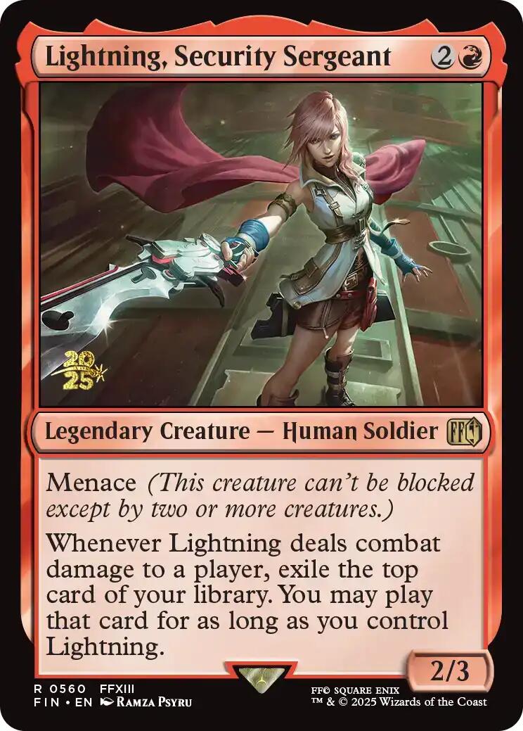 Lightning, Security Sergeant [FINAL FANTASY Prerelease Promo] | Empire Gaming NC