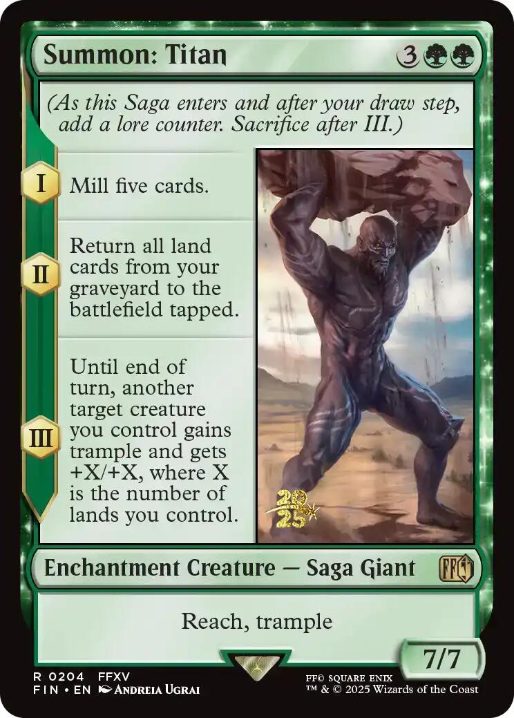 Summon: Titan [FINAL FANTASY Prerelease Promo] | Empire Gaming NC