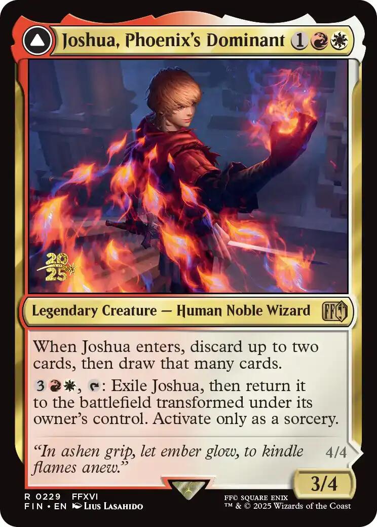 Joshua, Phoenix's Dominant // Phoenix, Warden of Fire [FINAL FANTASY Prerelease Promo] | Empire Gaming NC