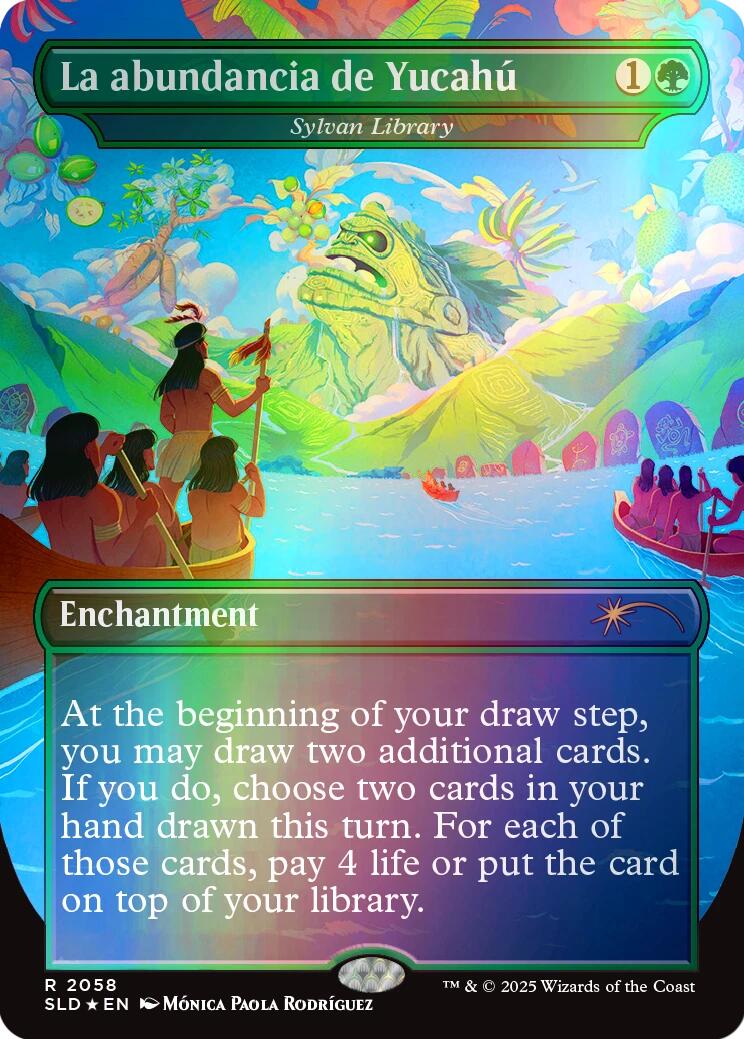 La abundancia de Yucahu - Sylvan Library (Rainbow Foil) [Secret Lair Drop Series] | Empire Gaming NC