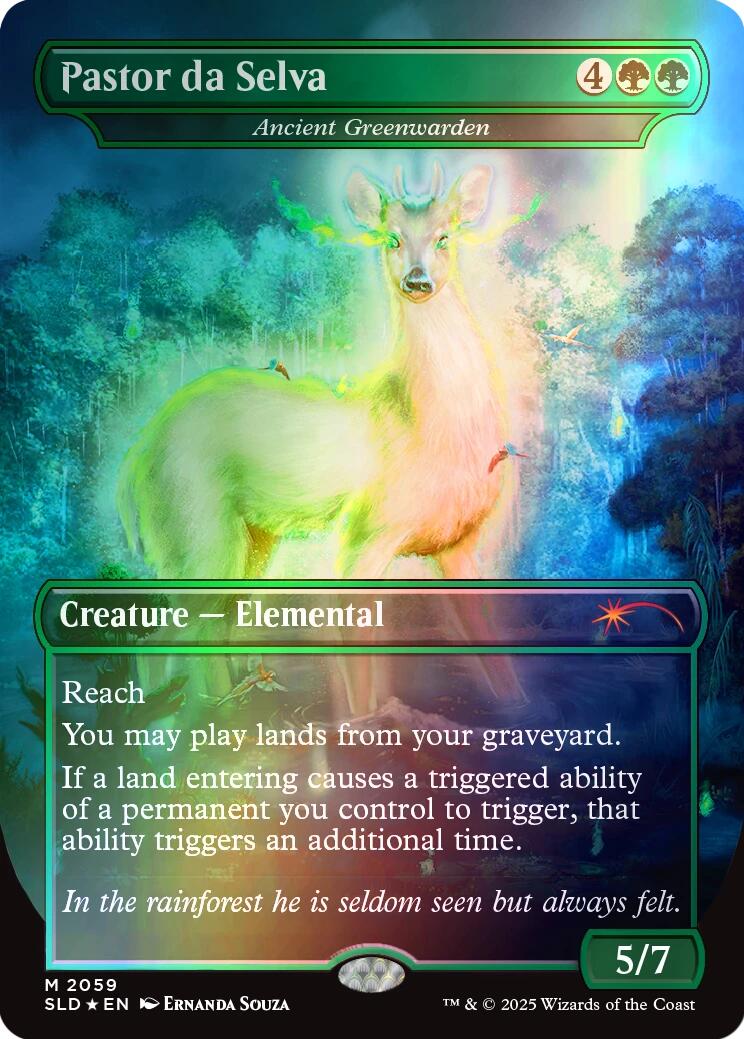 Pastor da Selva - Ancient Greenwarden (Rainbow Foil) [Secret Lair Drop Series] | Empire Gaming NC