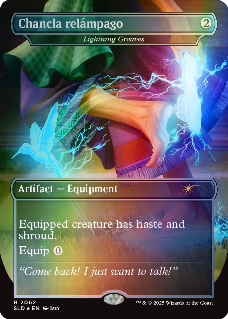 Chancla relampago - Lightning Greaves (Rainbow Foil) [Secret Lair Drop Series] | Empire Gaming NC