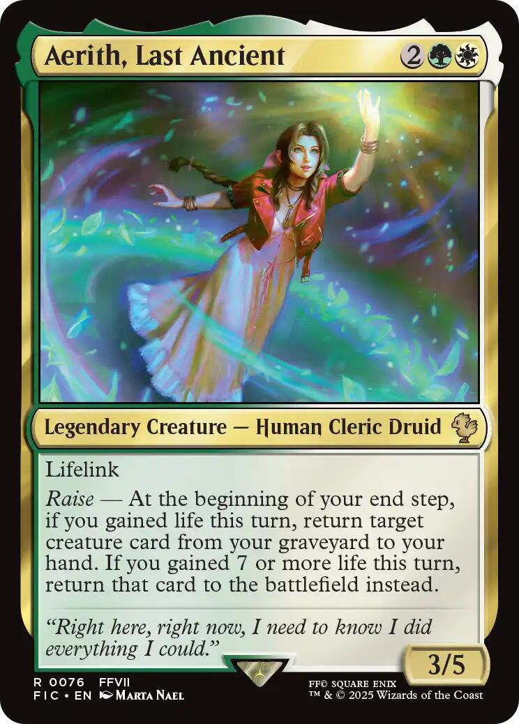 Aerith, Last Ancient (Surge Foil) [FINAL FANTASY Commander] | Empire Gaming NC