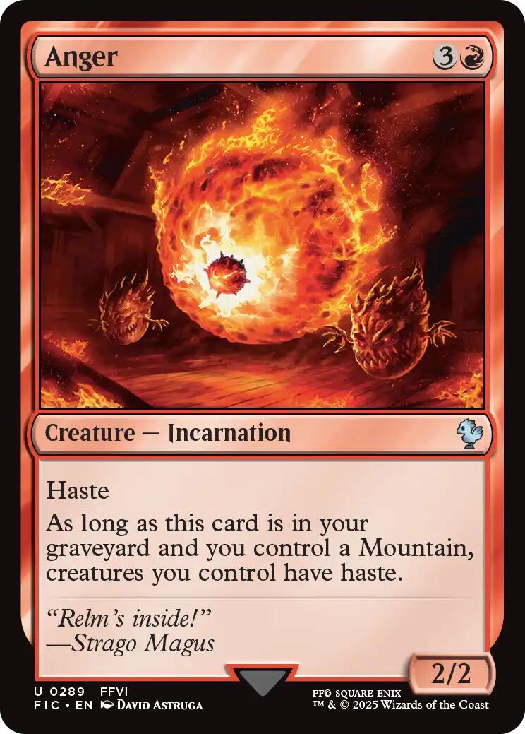 Anger (Surge Foil) [FINAL FANTASY Commander] | Empire Gaming NC