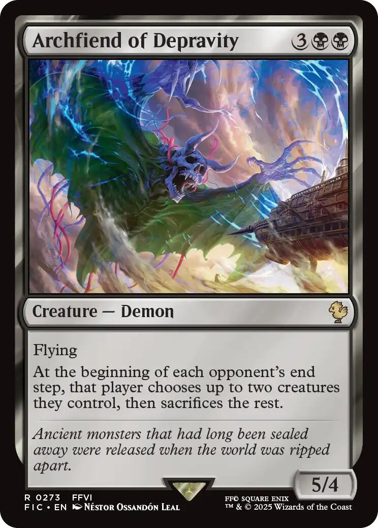 Archfiend of Depravity (Surge Foil) [FINAL FANTASY Commander] | Empire Gaming NC