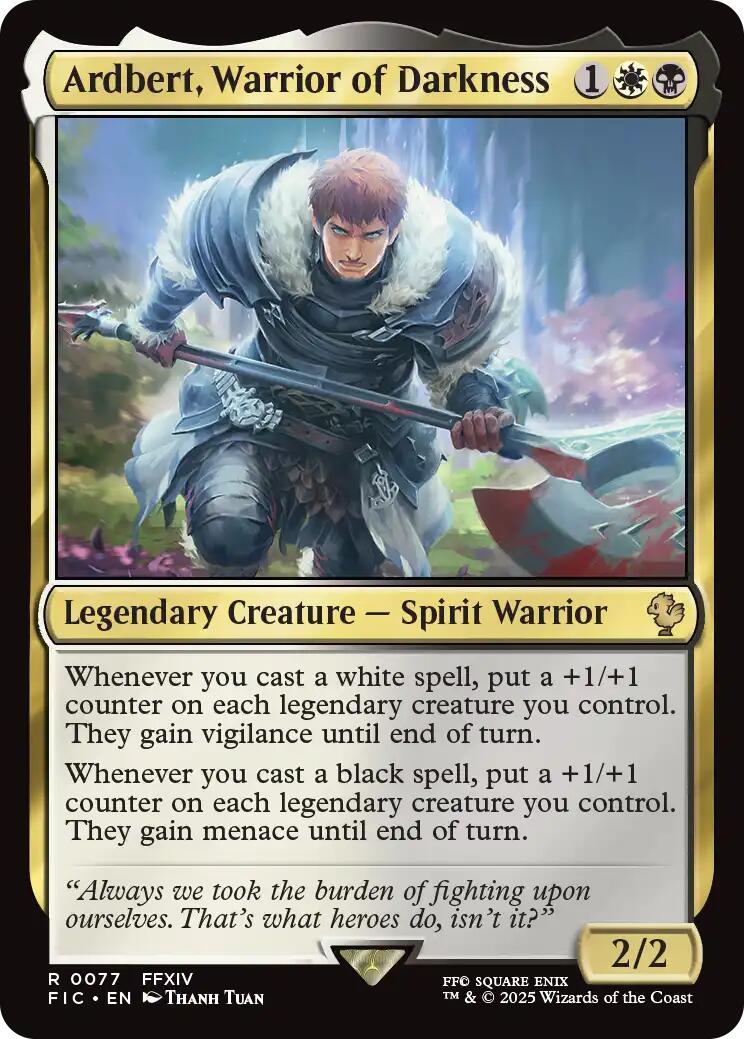 Ardbert, Warrior of Darkness (Surge Foil) [FINAL FANTASY Commander] | Empire Gaming NC