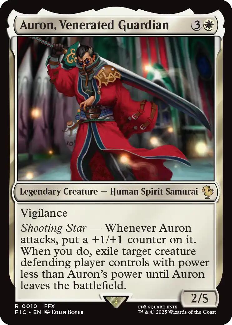 Auron, Venerated Guardian (Surge Foil) [FINAL FANTASY Commander] | Empire Gaming NC