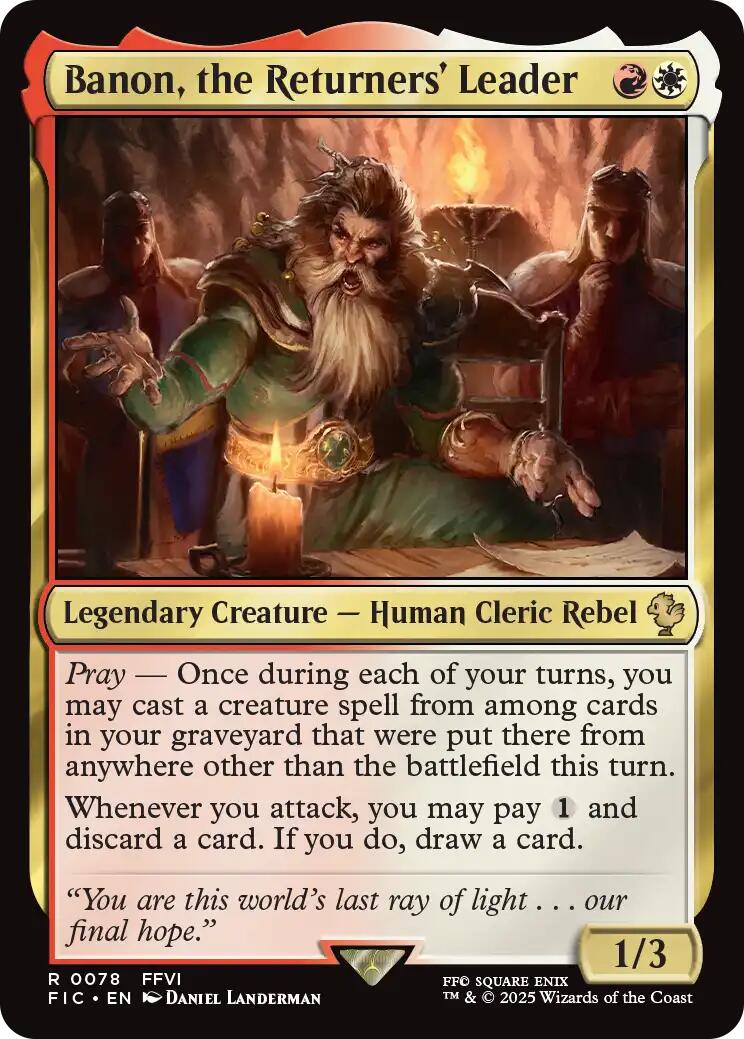 Banon, the Returners' Leader (Surge Foil) [FINAL FANTASY Commander] | Empire Gaming NC