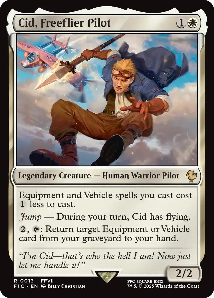 Cid, Freeflier Pilot (Surge Foil) [FINAL FANTASY Commander] | Empire Gaming NC