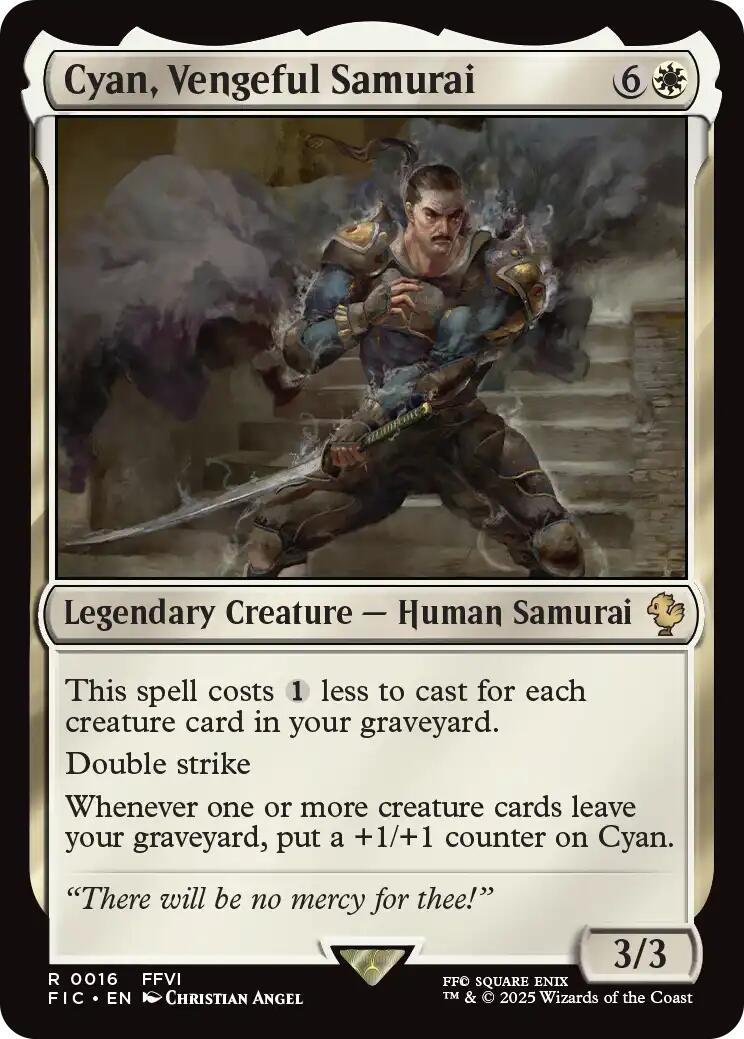 Cyan, Vengeful Samurai (Surge Foil) [FINAL FANTASY Commander] | Empire Gaming NC