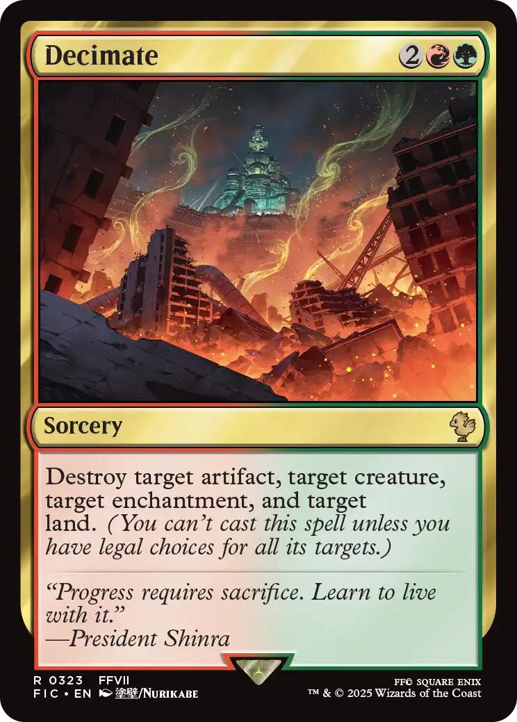 Decimate (Surge Foil) [FINAL FANTASY Commander] | Empire Gaming NC