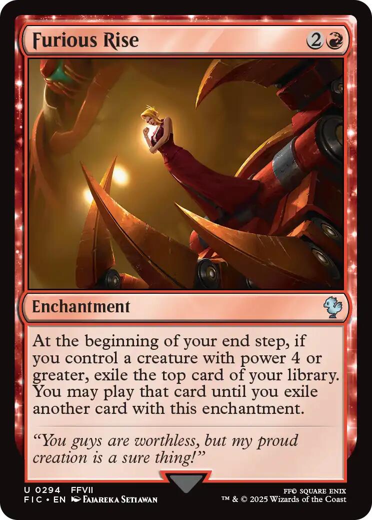 Furious Rise (Surge Foil) [FINAL FANTASY Commander] | Empire Gaming NC