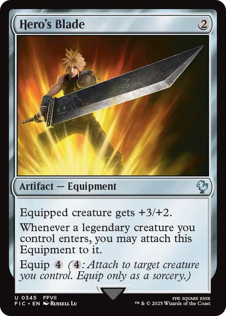 Hero's Blade (Surge Foil) [FINAL FANTASY Commander] | Empire Gaming NC