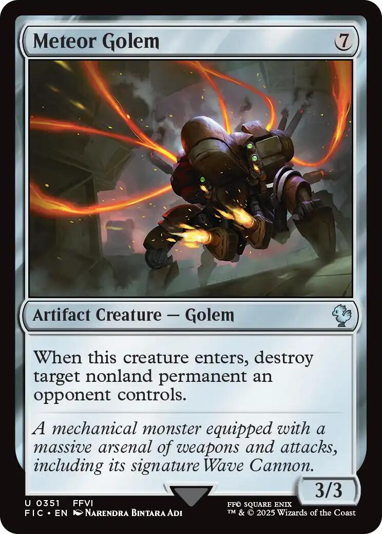 Meteor Golem (Surge Foil) [FINAL FANTASY Commander] | Empire Gaming NC