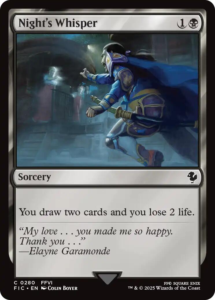 Night's Whisper (Surge Foil) [FINAL FANTASY Commander] | Empire Gaming NC