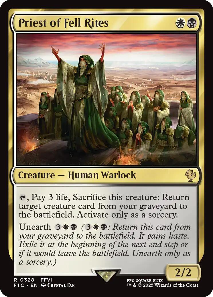 Priest of Fell Rites (Surge Foil) [FINAL FANTASY Commander] | Empire Gaming NC