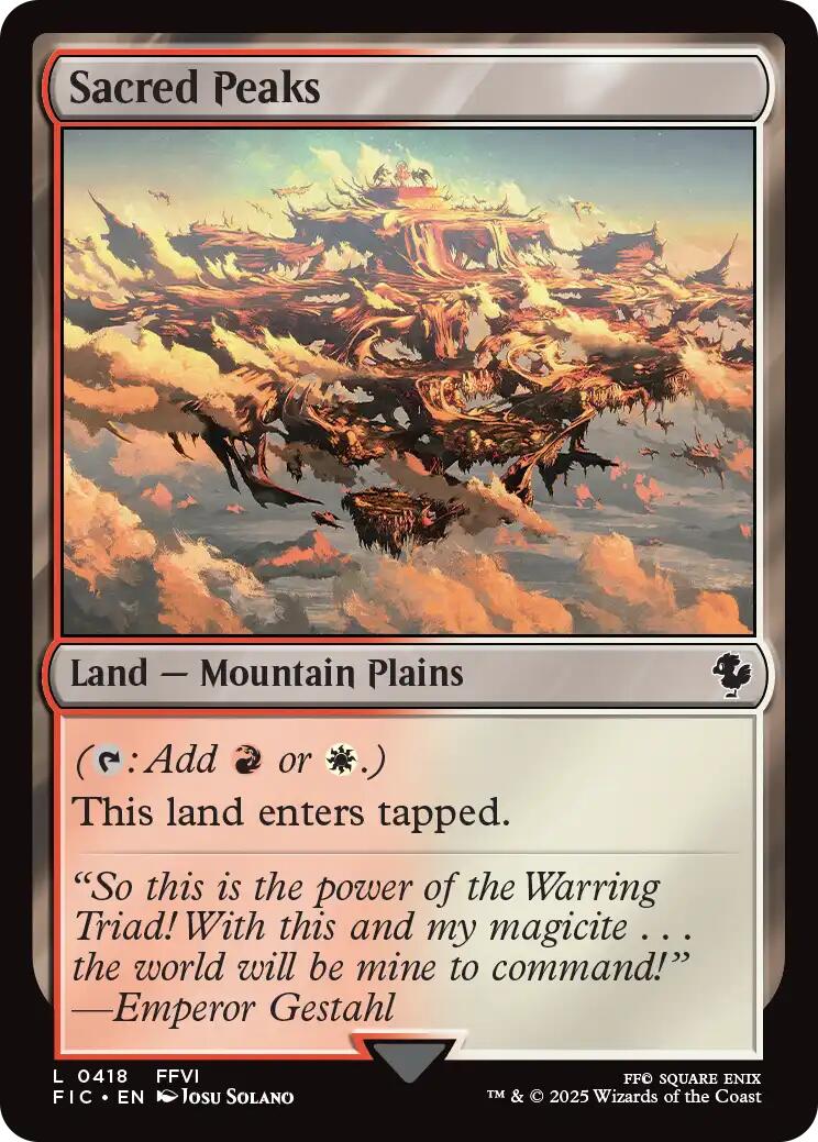 Sacred Peaks (Surge Foil) [FINAL FANTASY Commander] | Empire Gaming NC