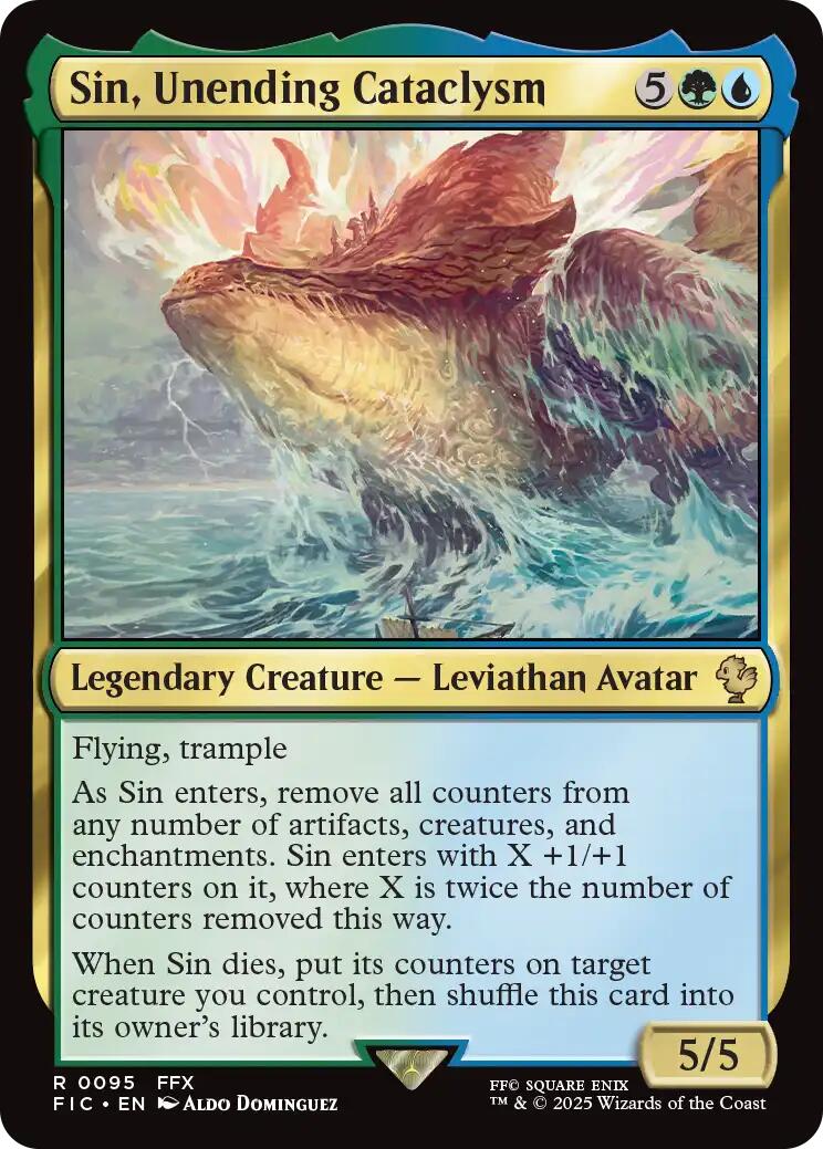Sin, Unending Cataclysm (Surge Foil) [FINAL FANTASY Commander] | Empire Gaming NC