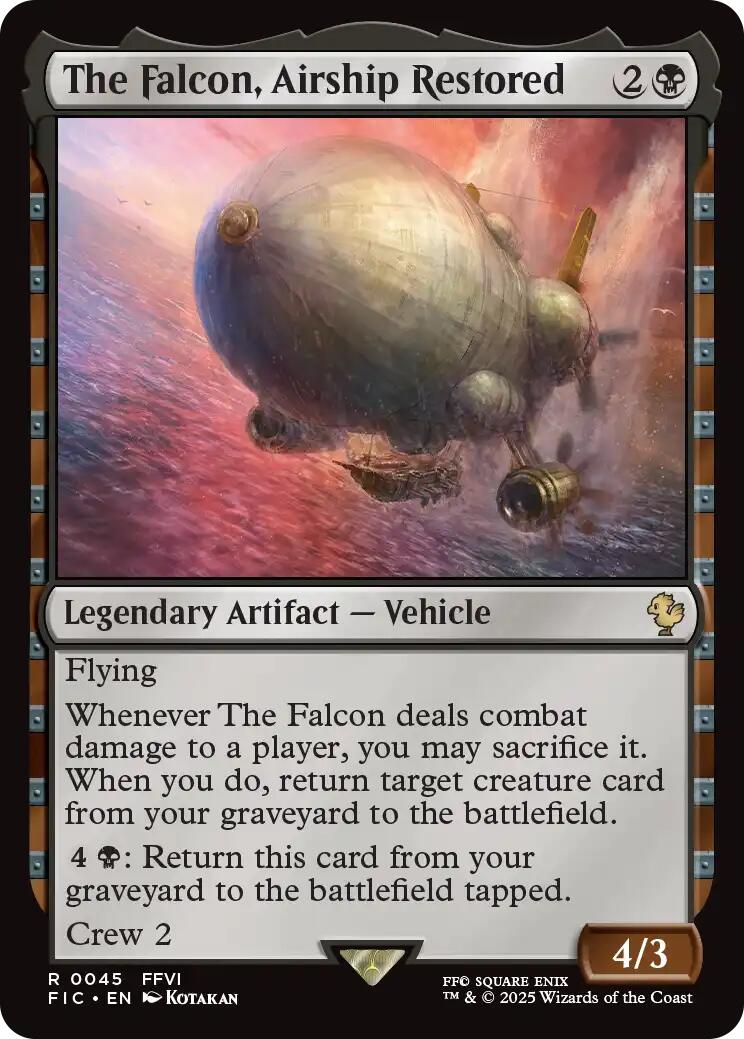 The Falcon, Airship Restored (Surge Foil) [FINAL FANTASY Commander] | Empire Gaming NC
