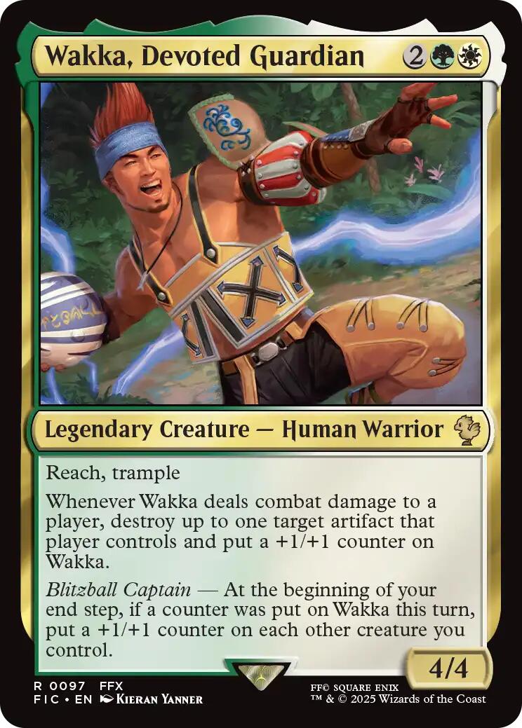 Wakka, Devoted Guardian (Surge Foil) [FINAL FANTASY Commander] | Empire Gaming NC