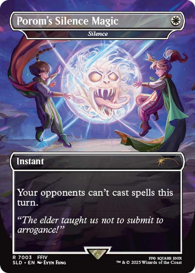 Porom's Silence Magic - Silence (Rainbow Foil) [Secret Lair Drop Series] | Empire Gaming NC