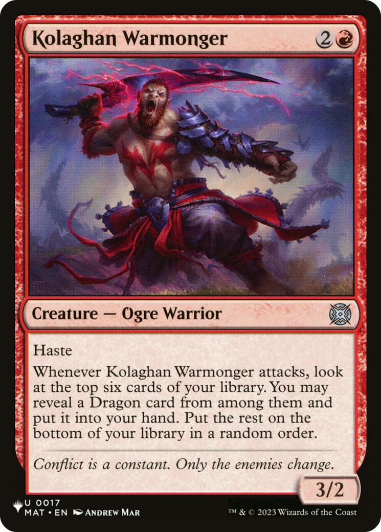 Kolaghan Warmonger [The List] | Empire Gaming NC