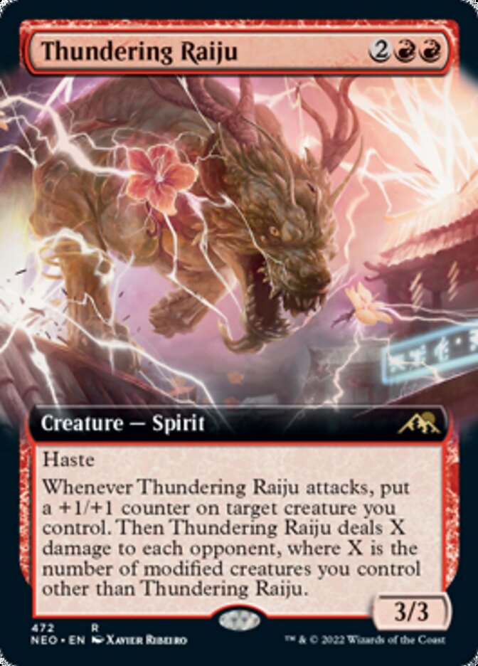 Thundering Raiju (Extended Art) [Kamigawa: Neon Dynasty] | Empire Gaming NC