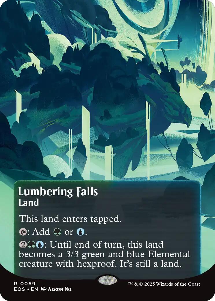 Lumbering Falls (0069) (Borderless) [Edge of Eternities: Stellar Sights] | Empire Gaming NC