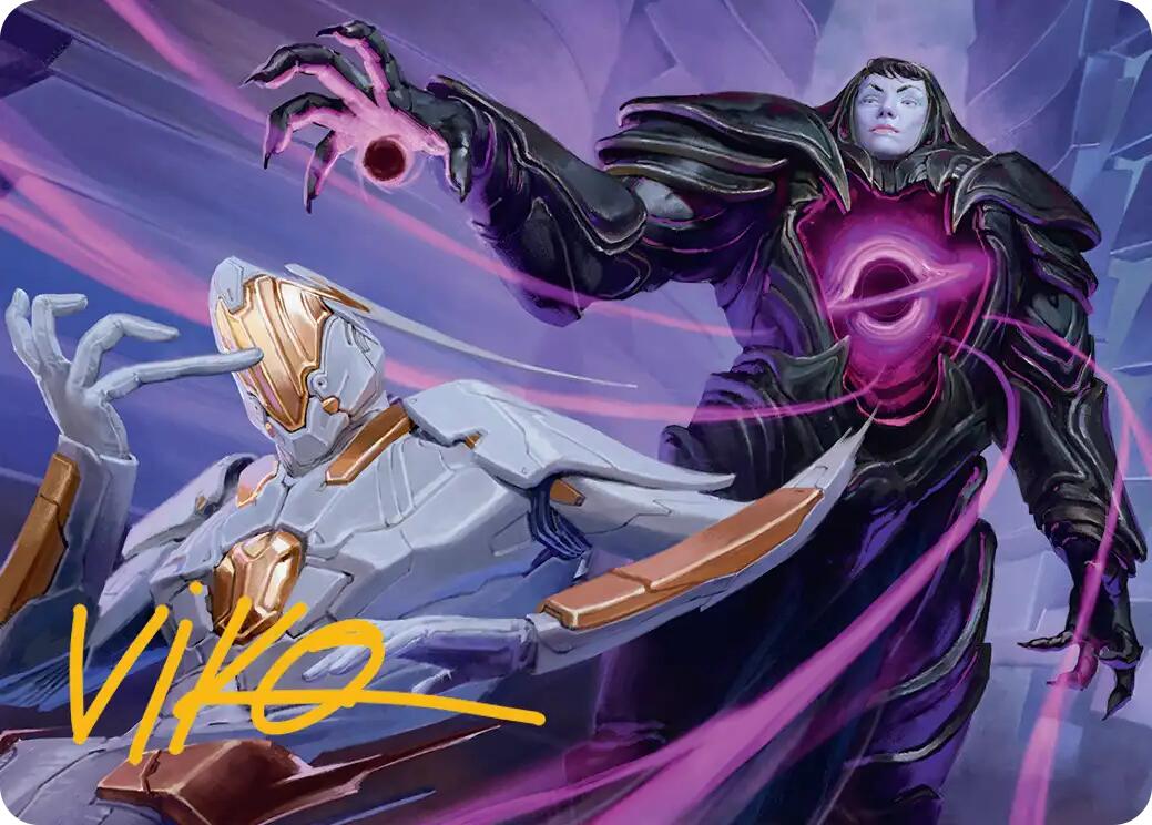Lightless Evangel Art Card (Gold-Stamped Signature) [Edge of Eternities Art Series] | Empire Gaming NC