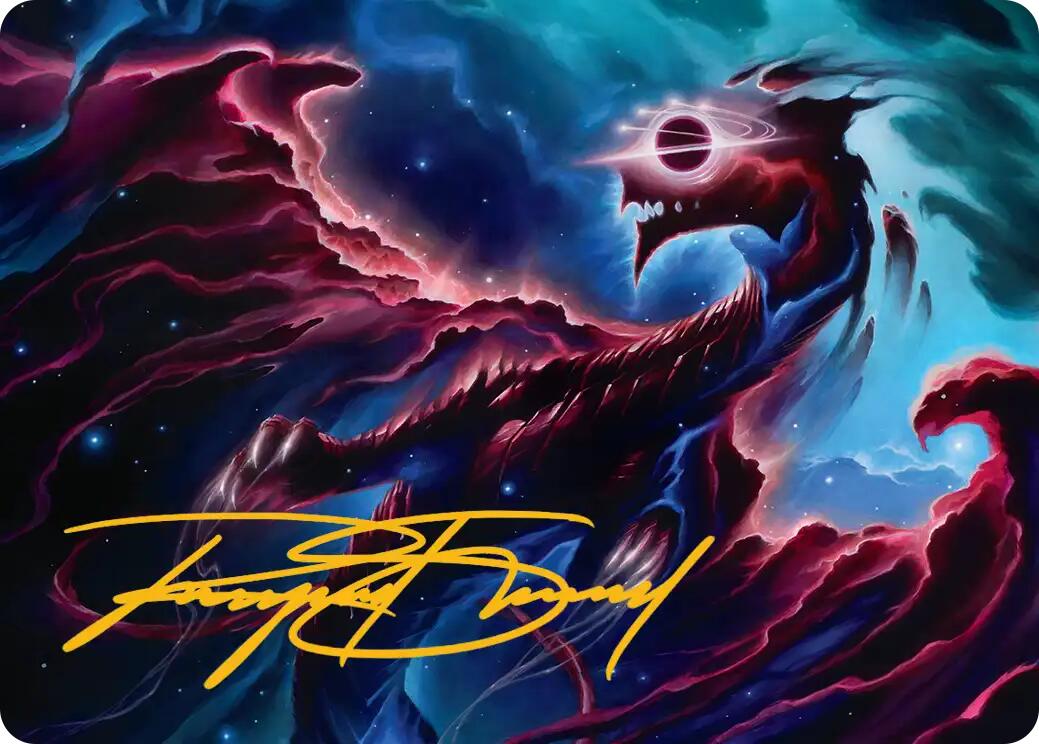 Nova Hellkite Art Card (18/54) (Gold-Stamped Signature) [Edge of Eternities Art Series] | Empire Gaming NC