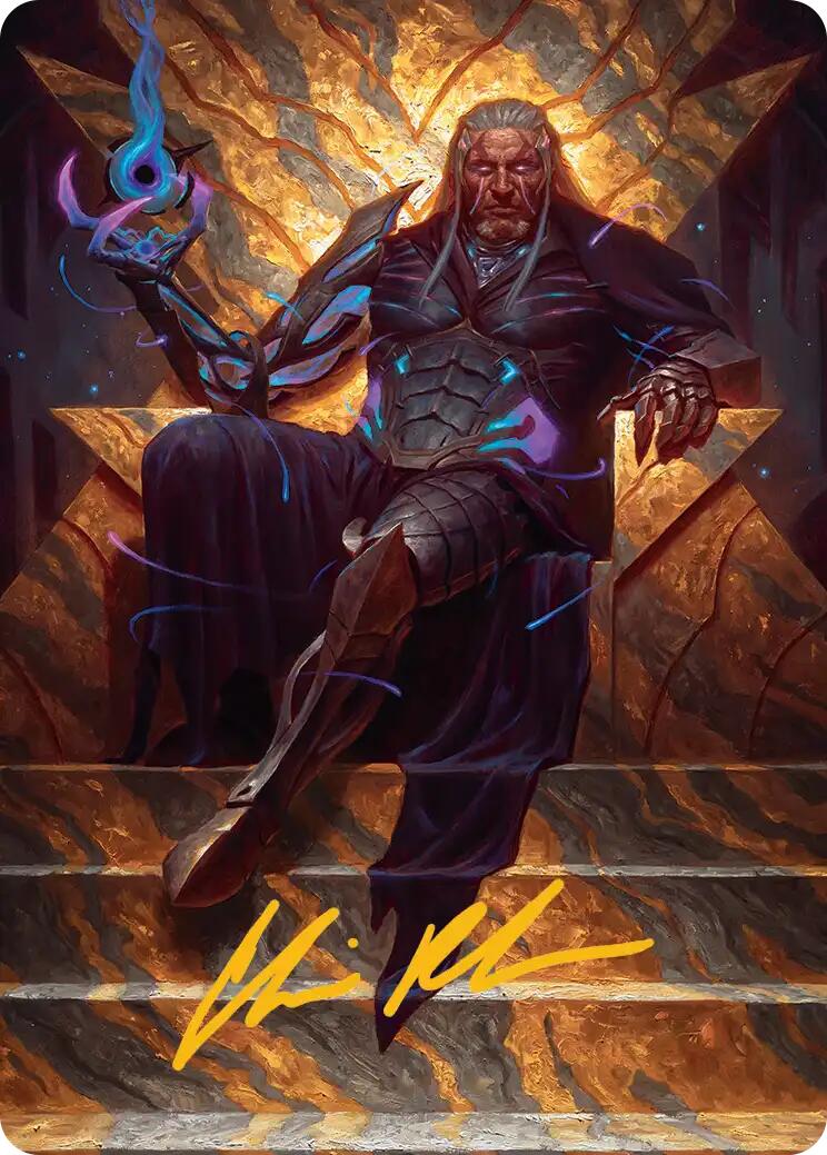 Tezzeret, Cruel Captain Art Card (1/54) (Gold-Stamped Signature) [Edge of Eternities Art Series] | Empire Gaming NC
