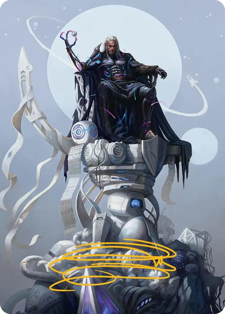 Tezzeret, Cruel Captain Art Card (35/54) (Gold-Stamped Signature) [Edge of Eternities Art Series] | Empire Gaming NC