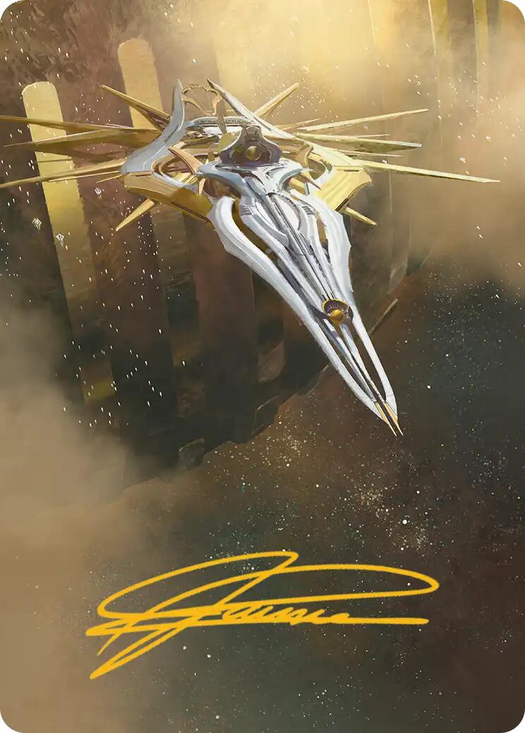 Dawnsire, Sunstar Dreadnought Art Card (Gold-Stamped Signature) [Edge of Eternities Art Series] | Empire Gaming NC