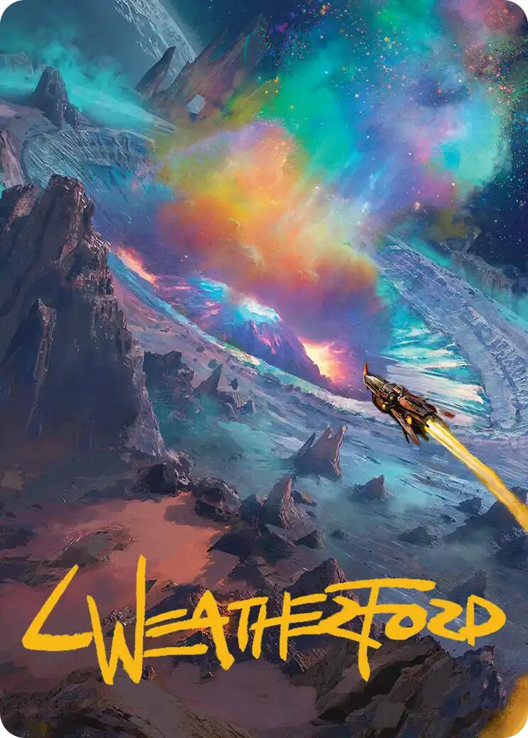 Meteor Crater Art Card (Gold-Stamped Signature) [Edge of Eternities Art Series] | Empire Gaming NC