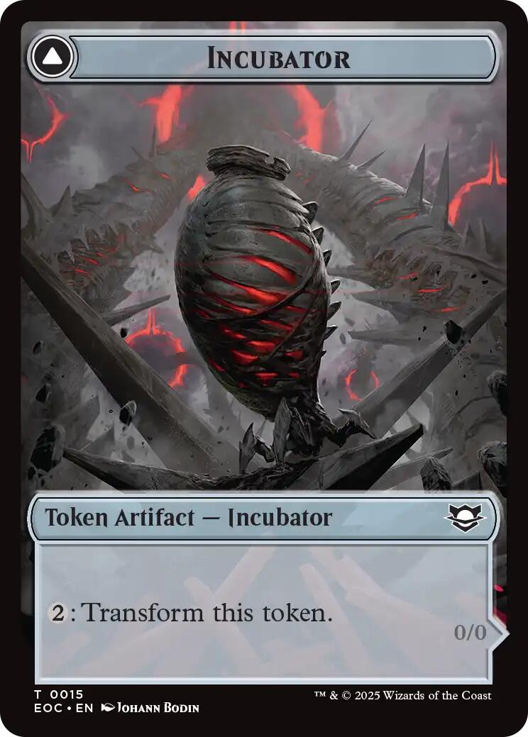 Incubator // Phyrexian Double-Sided Token [Edge of Eternities Commander Tokens] | Empire Gaming NC