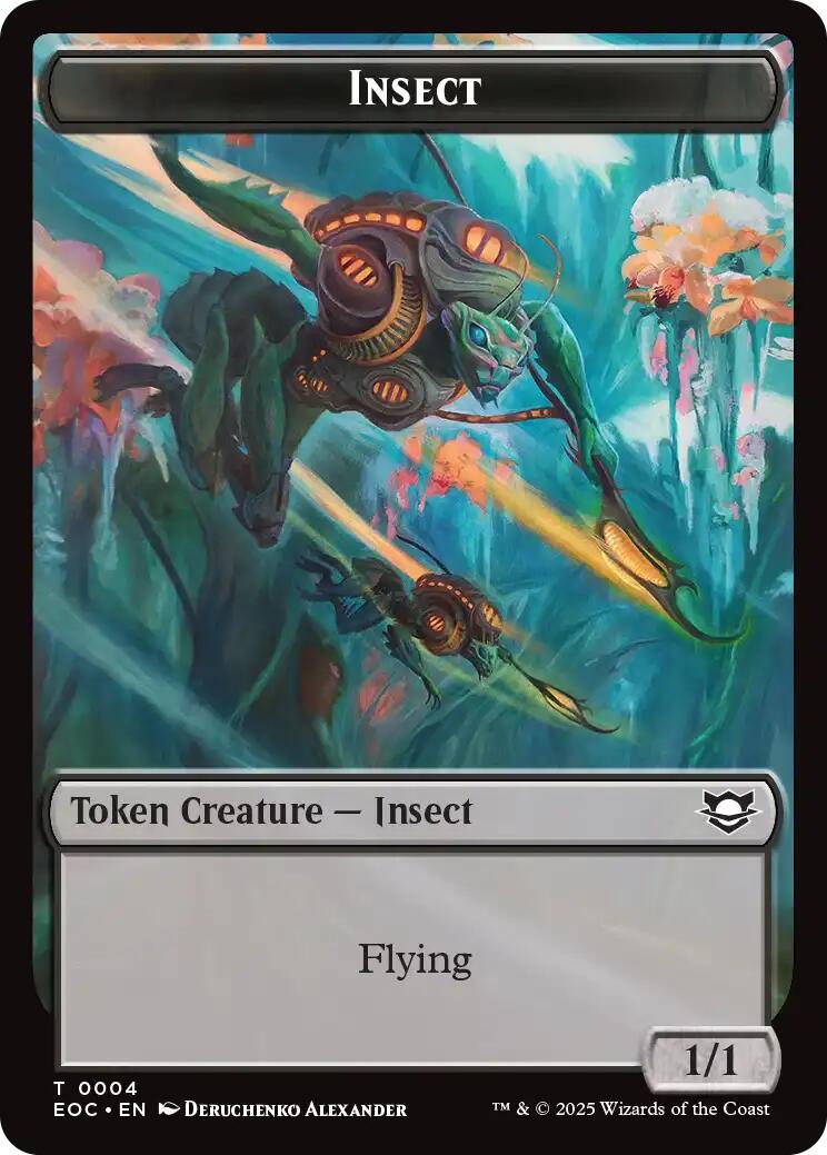 Insect // Elemental (0008) Double-Sided Token [Edge of Eternities Commander Tokens] | Empire Gaming NC
