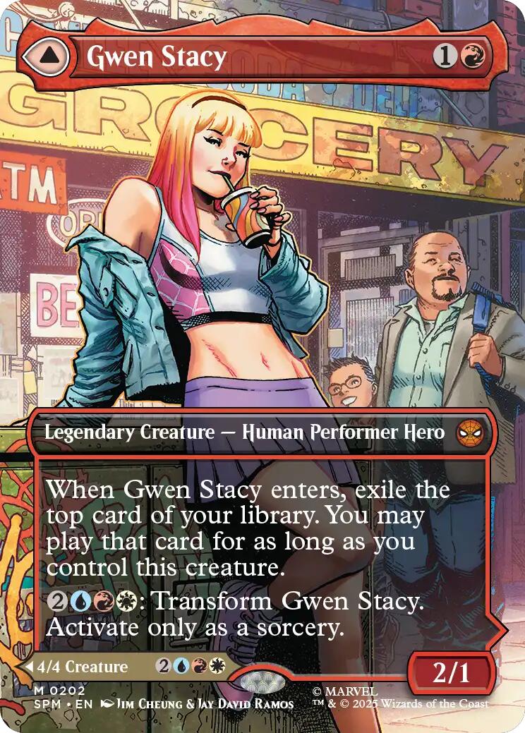 Gwen Stacy (0202) (Borderless) [Marvel's Spider-Man] | Empire Gaming NC
