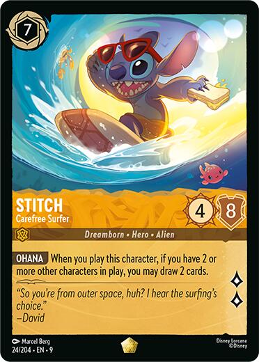 Stitch - Carefree Surfer (24/204) [Fabled] | Empire Gaming NC
