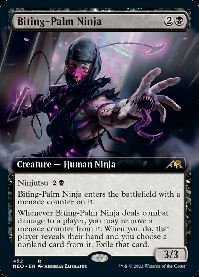 Biting-Palm Ninja (Extended Art) [Kamigawa: Neon Dynasty] | Empire Gaming NC