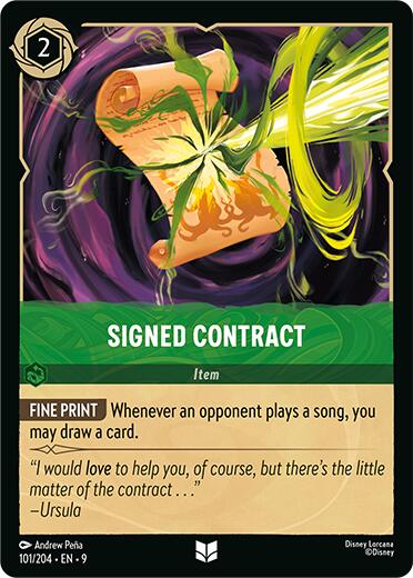 Signed Contract (101/204) [Fabled] | Empire Gaming NC