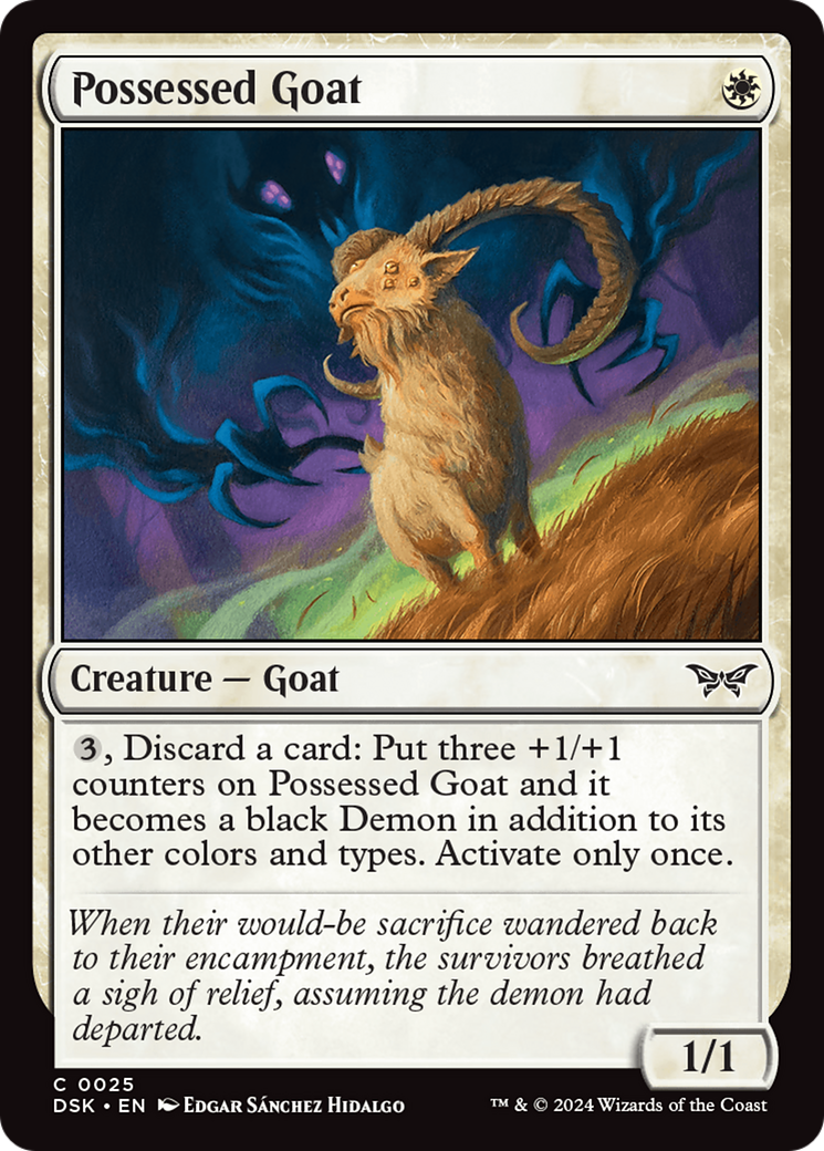 Possessed Goat [Duskmourn: House of Horror] | Empire Gaming NC