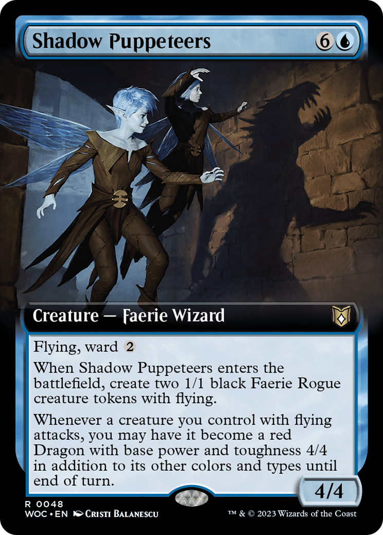 Shadow Puppeteers (Extended Art) [Wilds of Eldraine Commander] | Empire Gaming NC