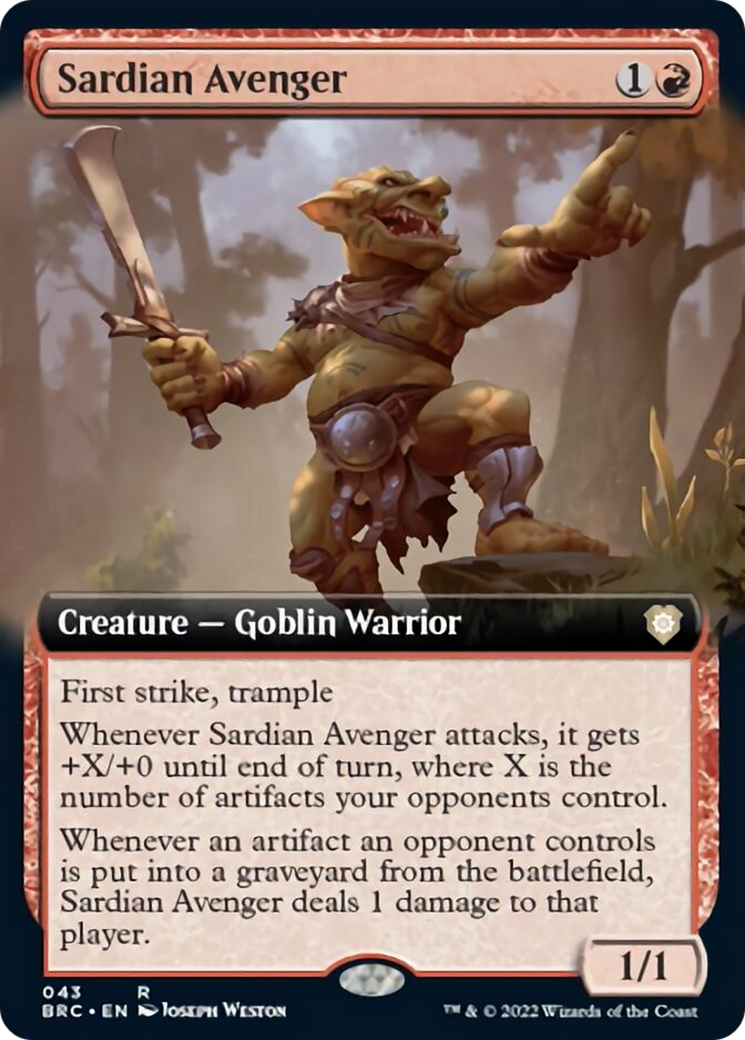 Sardian Avenger (Extended Art) [The Brothers' War Commander] | Empire Gaming NC